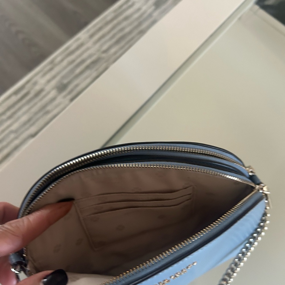 kate spade Light Blue Dome Crossbody with silver chain - Picture 6 of 9